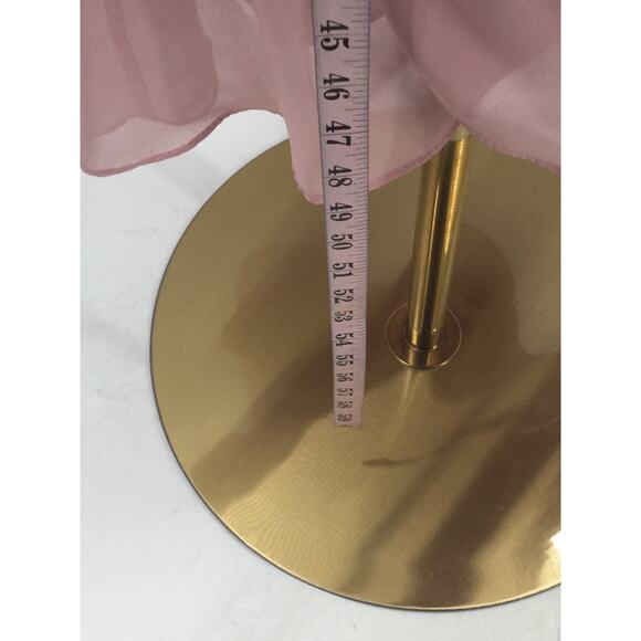 AW BRIDAL SZ L dusty pink faux wrap chiffon tulip cut party midi dress NEW B78 - Picture 3 of 7